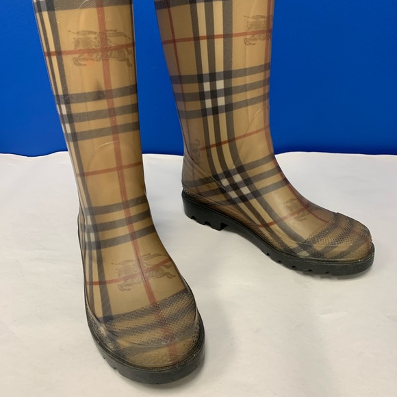 Burberry Check Print Rain Boots sz US 6/ EU 36 - Picture 2 of 5